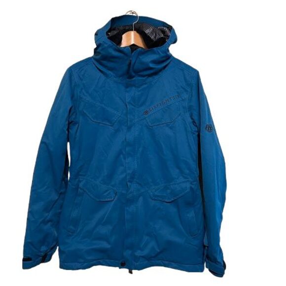 686 infiDRY Ski Snowboard Jacket Women Medium Teal Blue Hooded Thermal Rating 8 - Picture 1 of 9